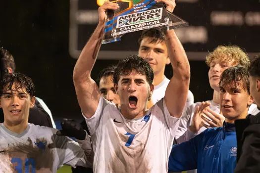 Team celebration with Trophy